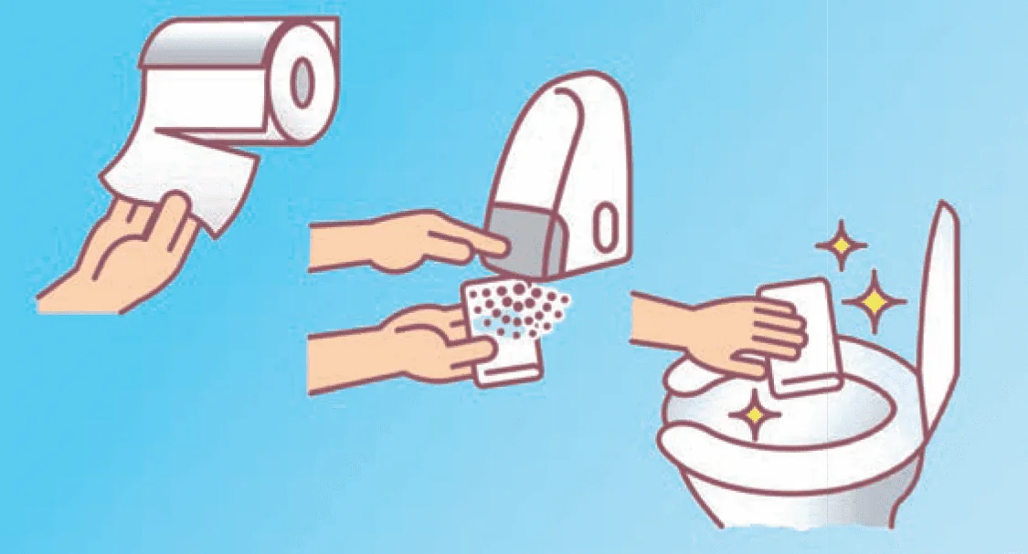 น้ำยาเช็ดฝาชักโครก Saraya Toilet Seat Sanitizer คุณสมบัติ